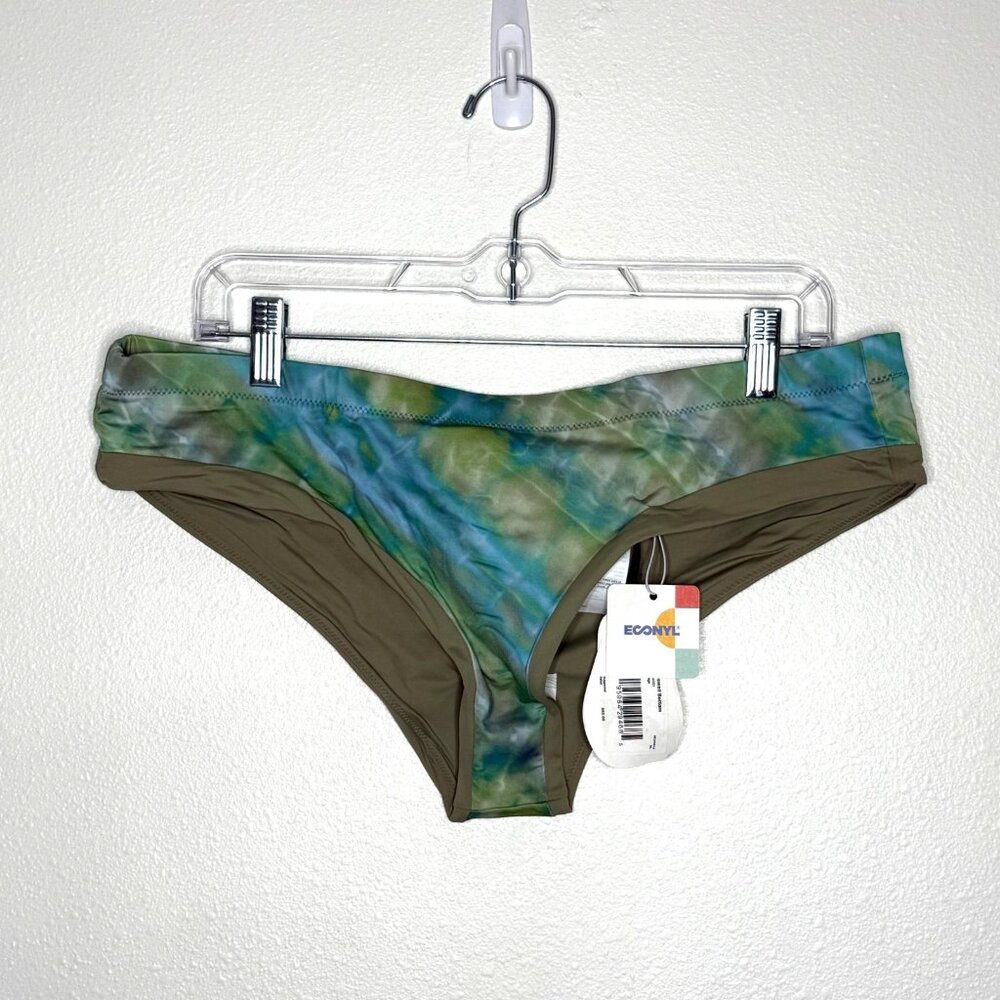 NEW Prana Upswell Bikini Bottom Women's XL Blue Green Cheeky Sporty Brief